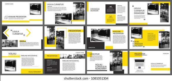 Yellow element for slide infographic on background. Presentation template. Use for business annual report, flyer, corporate marketing, leaflet, advertising, brochure, modern style.