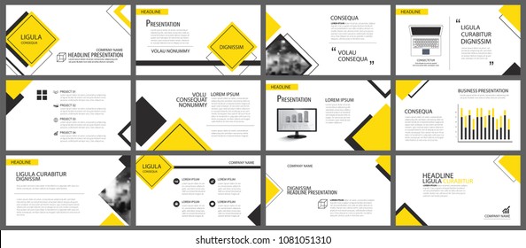 Yellow element for slide infographic on background. Presentation template. Use for business annual report, flyer, corporate marketing, leaflet, advertising, brochure, modern style.