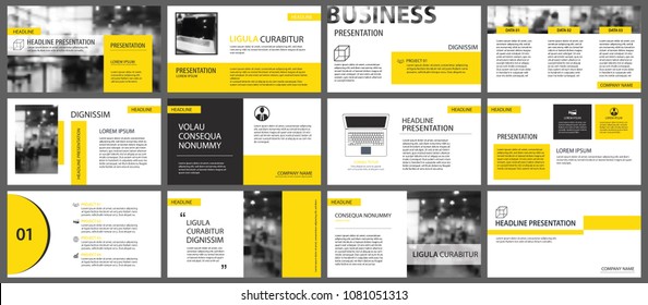 Yellow element for slide infographic on background. Presentation template. Use for business annual report, flyer, corporate marketing, leaflet, advertising, brochure, modern style.