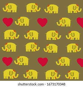 Der gelbe Elefant ist süß und hell.