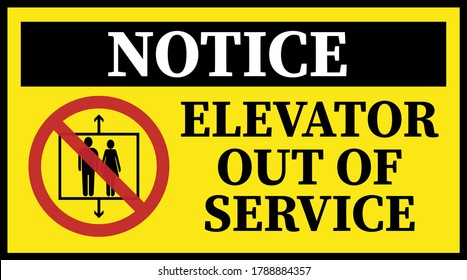 Elevator Out Of Order Sign Printable