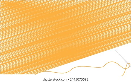 yellow embroidery thread illustration background frame