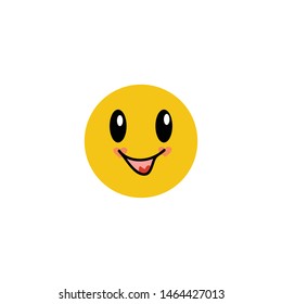 yellow emoji cute emoji emoticon smile emoji icon cartoon vector illustration