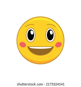 yellow emoji emoticon smile with open mouth