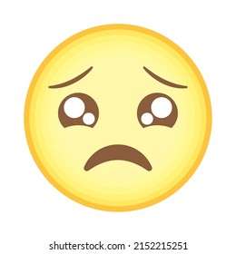 yellow emoji fearful over white