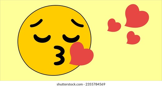 yellow emoji. iOS emoji, emoticons.Cartoon emoji ,Social media emojis. Yellow, simple, vector, printed on paper. icon for website design,