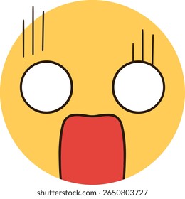 Yellow emoji with shocked face