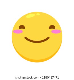 yellow emoticon : blushed