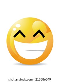 Yellow emoticon cartoon character
