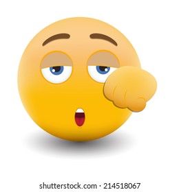Yellow emoticon cartoon character eps 10 vector