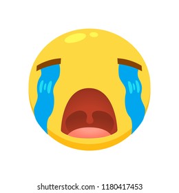yellow emoticon : cry