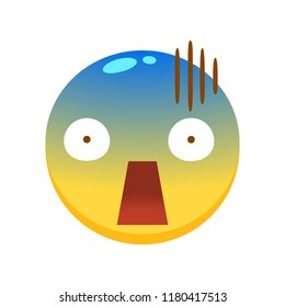 yellow emoticon : scared