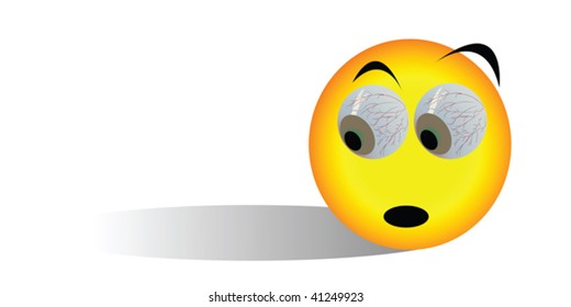 Yellow Emoticon, Scared expression