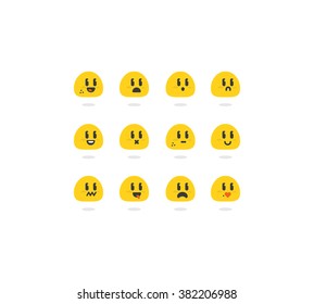 Yellow emoticon set