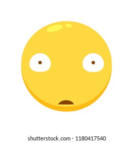 yellow emoticon : speechless