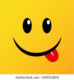 Yellow emoticons and emojis. Vector illustration in flat style close-up