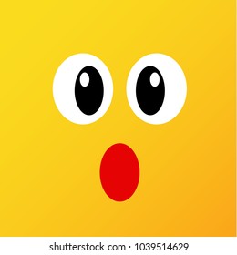 Yellow emoticons and emojis. Vector illustration in flat style close-up