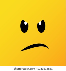 Yellow emoticons and emojis. Vector illustration in flat style close-up