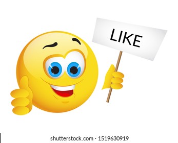 Yellow emoticons and emojis. Vector illustration in realistic style close-up
