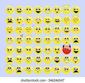 Yellow emotions set