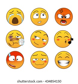 Yellow emotions set