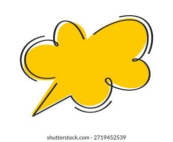 Cuadro de chat de mensaje vacío amarillo