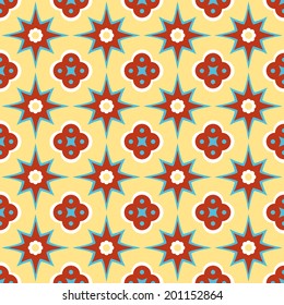 Yellow encaustic pattern
