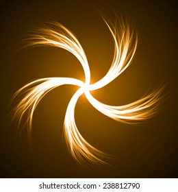 yellow energy beam  abstract. (five way, simple lines version.)