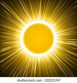 yellow energy ring abstract.conceptual vector design with free area in center for any object.