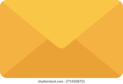 Icono de sobre amarillo para correo electrónico y comunicación