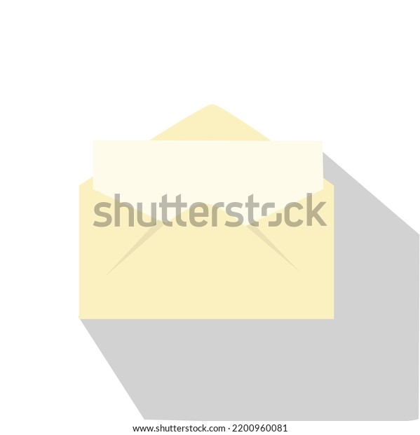 Yellow Envelope Letter Isolated White Background Stock Vector (Royalty