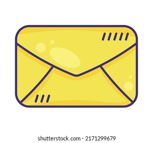 yellow envelope mail postal icon