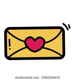 Yellow Envelope Message Love Letter Paper Minimalist Design used for decoration card, Element design, Poster Background