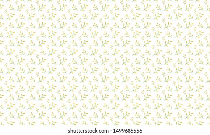 Yellow Erica Flower Pattern Background