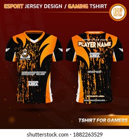 Yellow Esport Gaming Jersey, Uniform For Gamers Vector Template