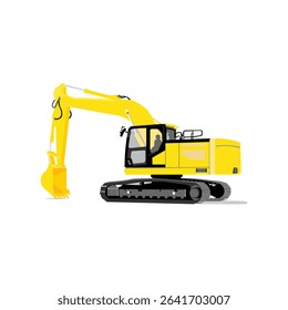 Yellow Excavator. Heavy Machinery for Mining, Land Clearing and Construction Companies