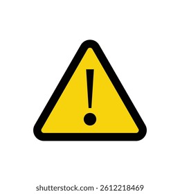 Yellow exclamation mark triangle shape. web error icon. danger sign, warning sign, attention sign. danger warning attention icon