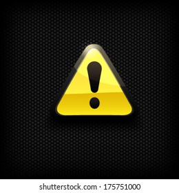 Yellow exclamation Sign. Vector