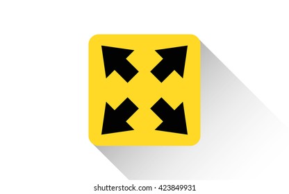 yellow expand icon