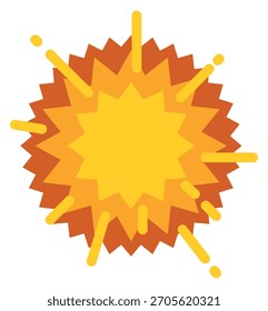 Una explosión amarilla con mucho fuego y chispas