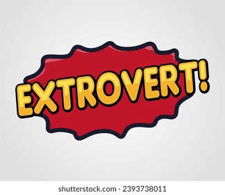 Yellow Extrovert with white background