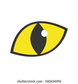 yellow eye cat staring icon vector illustration eps 10