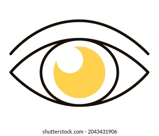 estilo de línea humana de ojos amarillos