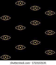 yellow eyes on black background, occulture