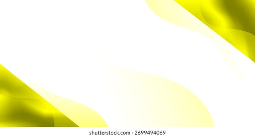 Yellow fabric wave in the wind with white space for text and message modern Abstract background. vector illustration