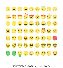 Yellow face emoticon icon illustration