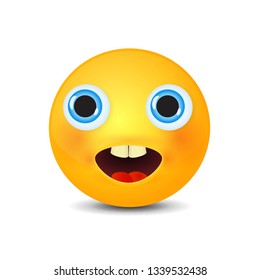 Yellow face with emotions