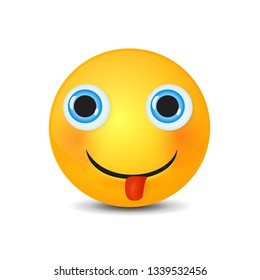 Yellow face with emotions