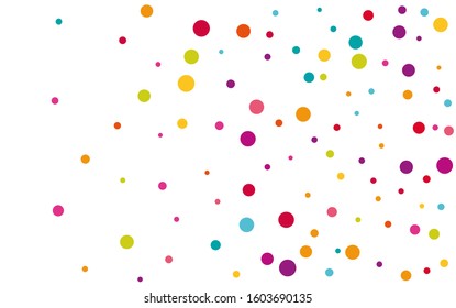 Yellow FallingFestive Dot Texture. Yellow Top Dust Banner. Decoration Postcard. Carnival Orange Backdrop.