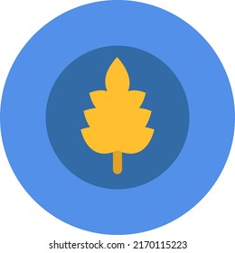 Yellow farm leaf, illustration, vector on a white background.
